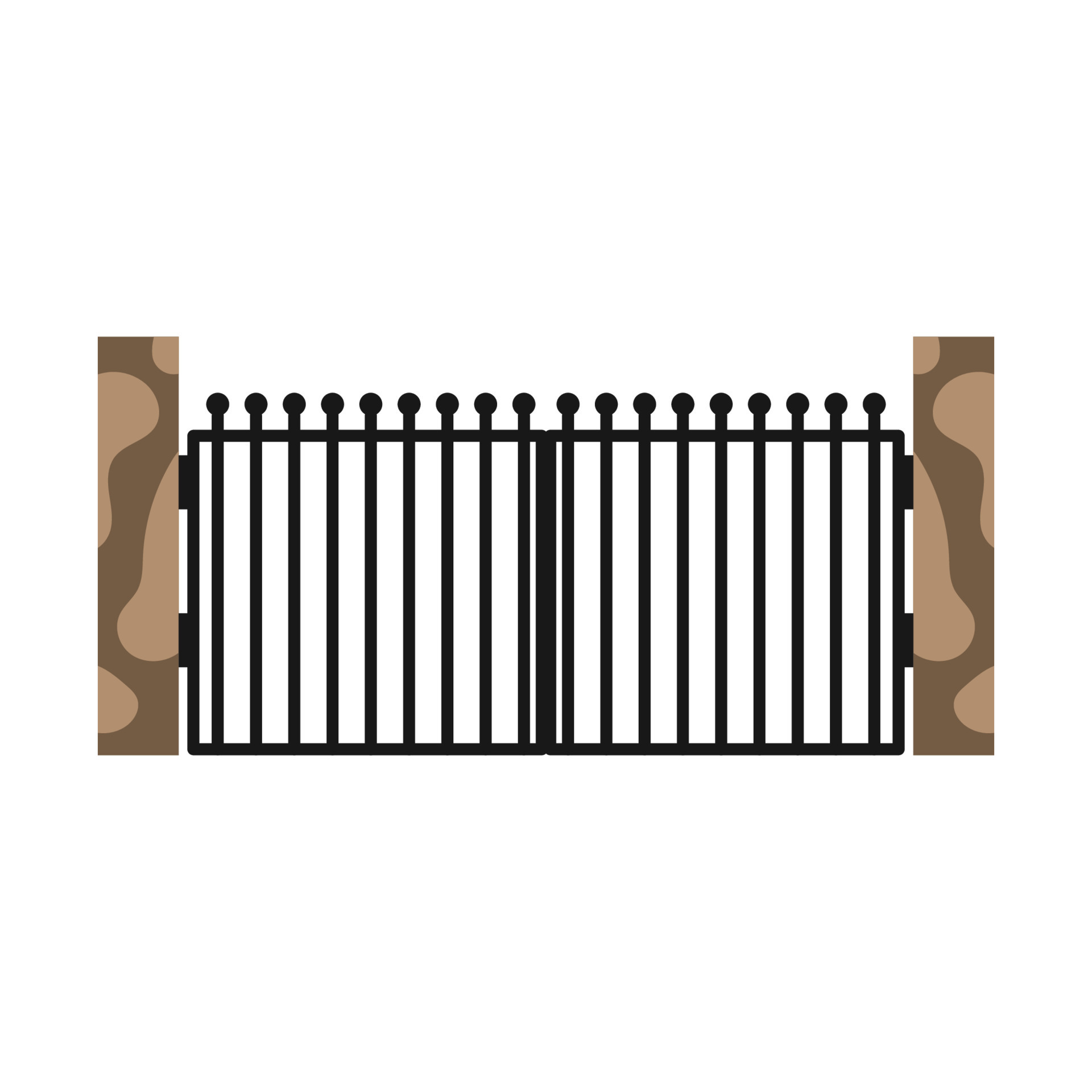 Gate with iron fence door and metal cartoon manor decoration. Front entrance from ironwork grid vector illustration. Old lattice wrought and classic frame ornament for park. Security steel structure 10870801 Vector Art Gate with iron fence door and metal cartoon manor decoration. Front entrance from ironwork grid vector illustration. Old lattice wrought and classic frame ornament for park. Security steel structure 10870801 Vector Art