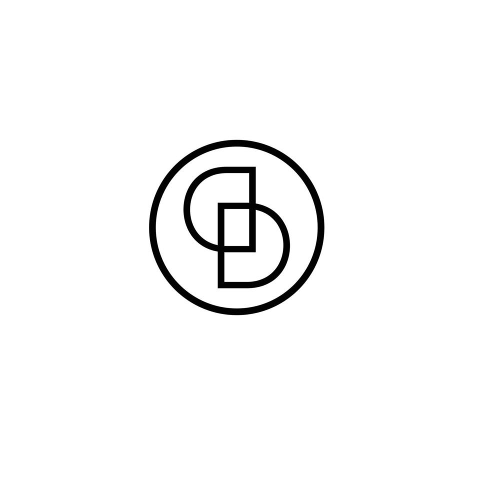 dd alfabeto letras iniciales monograma logo pro vector