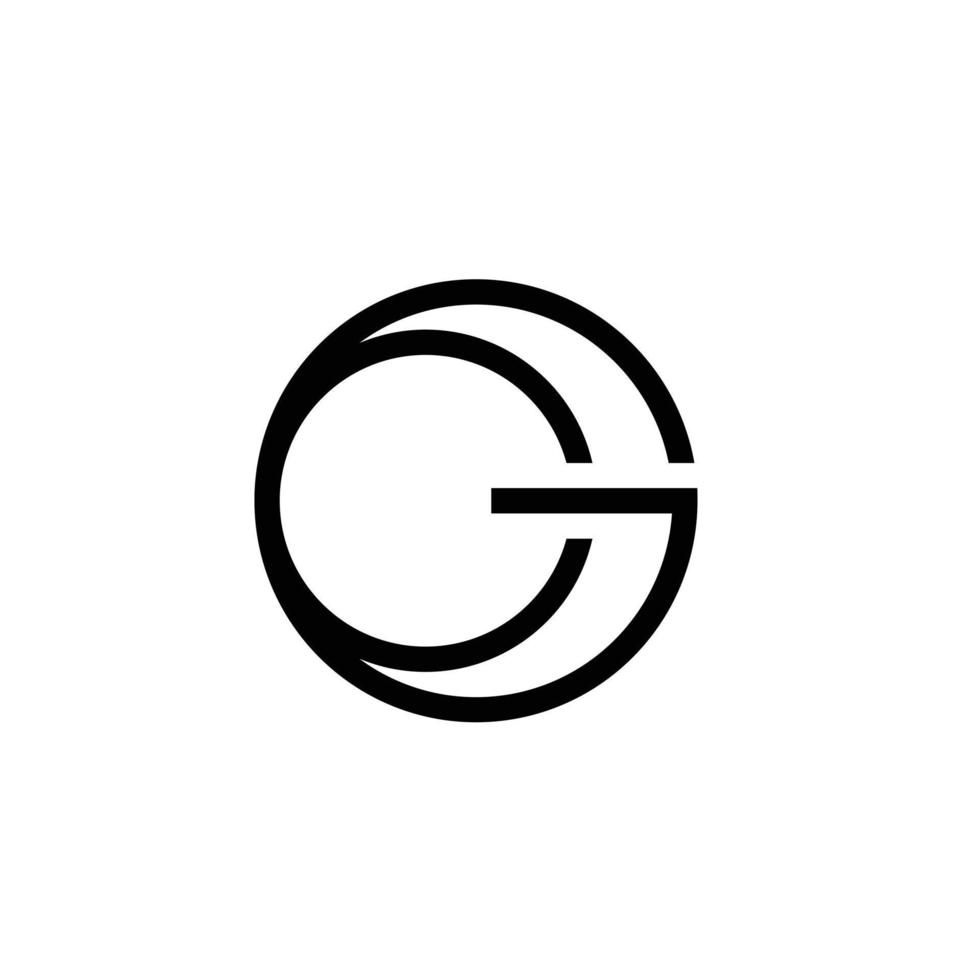 diseños de logotipos de letras cg vector