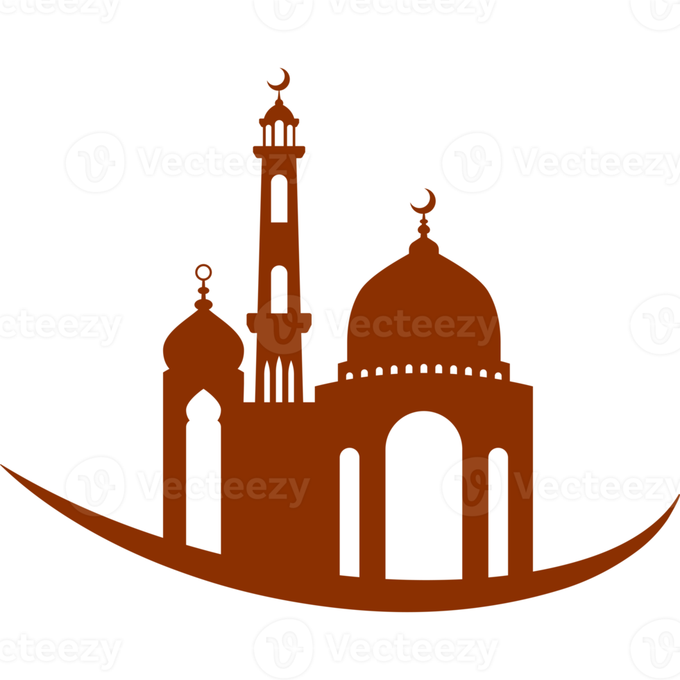 Mosque icon design silhouette png