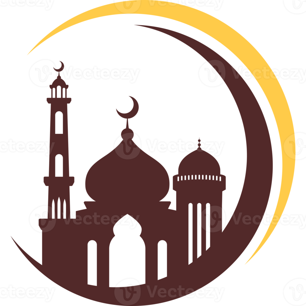 silueta de diseño de icono de mezquita png