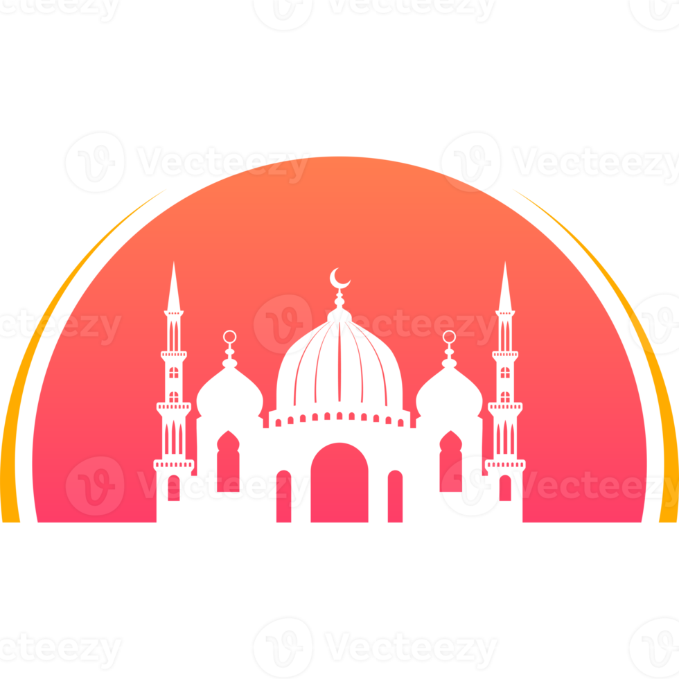 silhouette de conception icône mosquée png