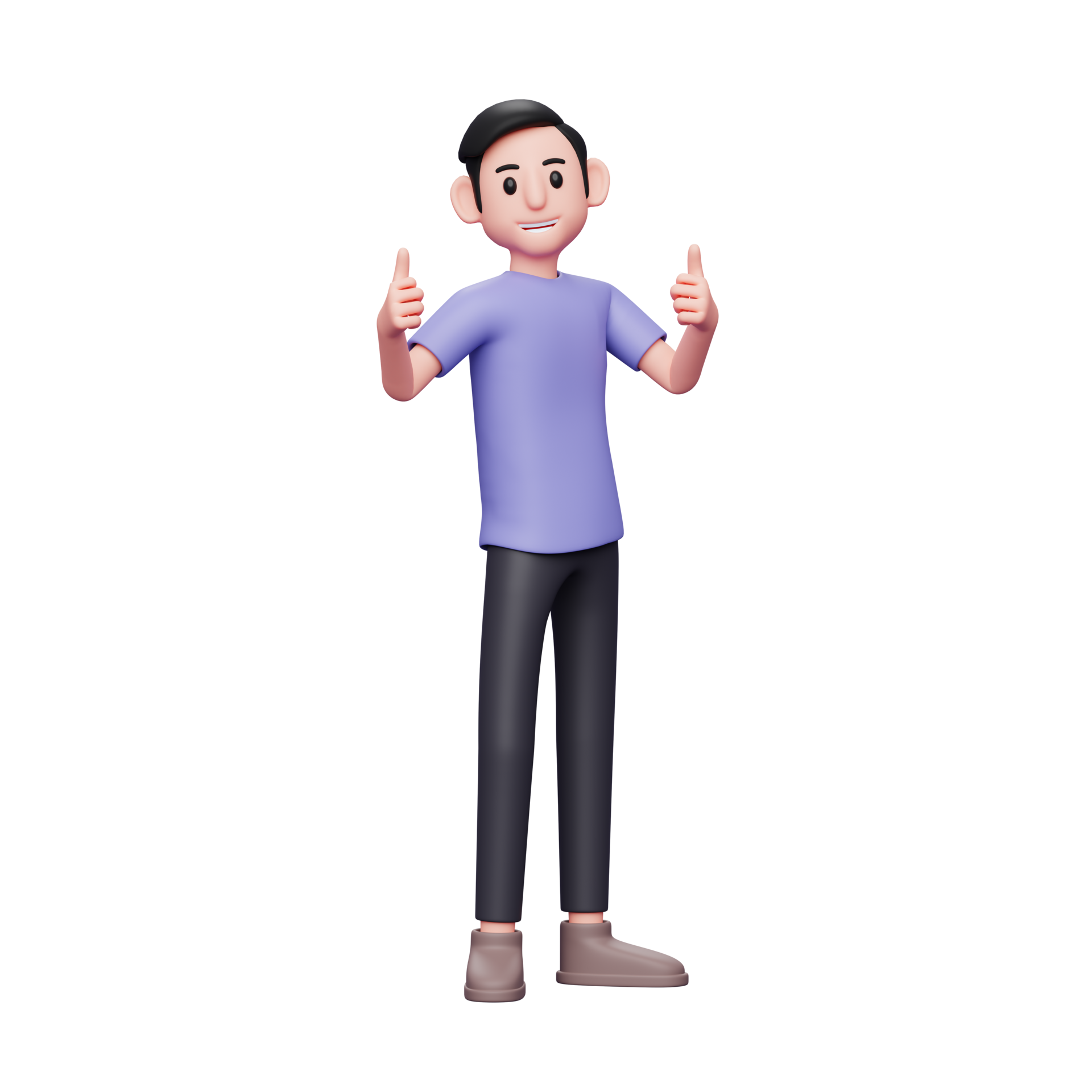 Free 3D character illustration Cheerful casual man showing two thumbs up give appreciation with style 10871017 PNG with Transparent Background Free 3D character illustration Cheerful casual man showing two thumbs up give appreciation with style 10871017 PNG with Transparent Background