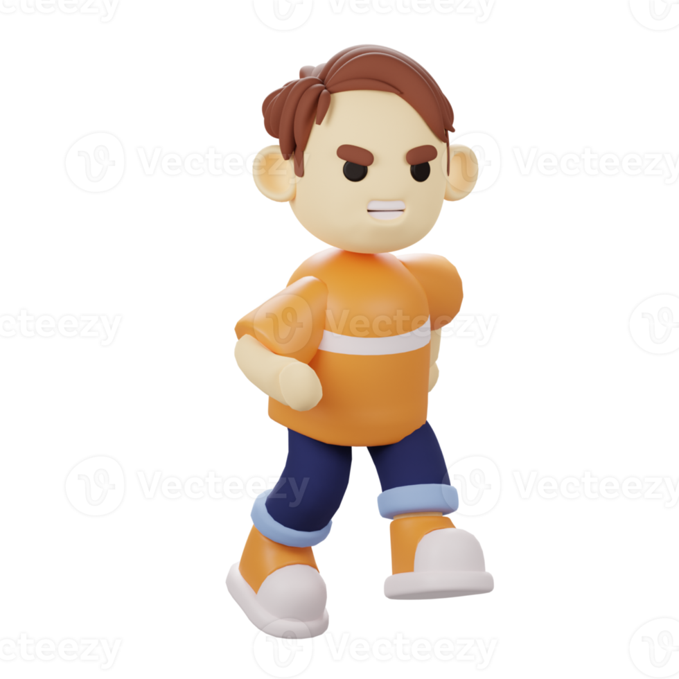 3D Boy Character Running png