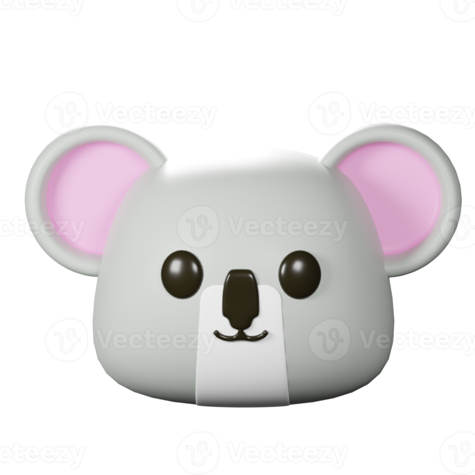 3d schattig dier koala png