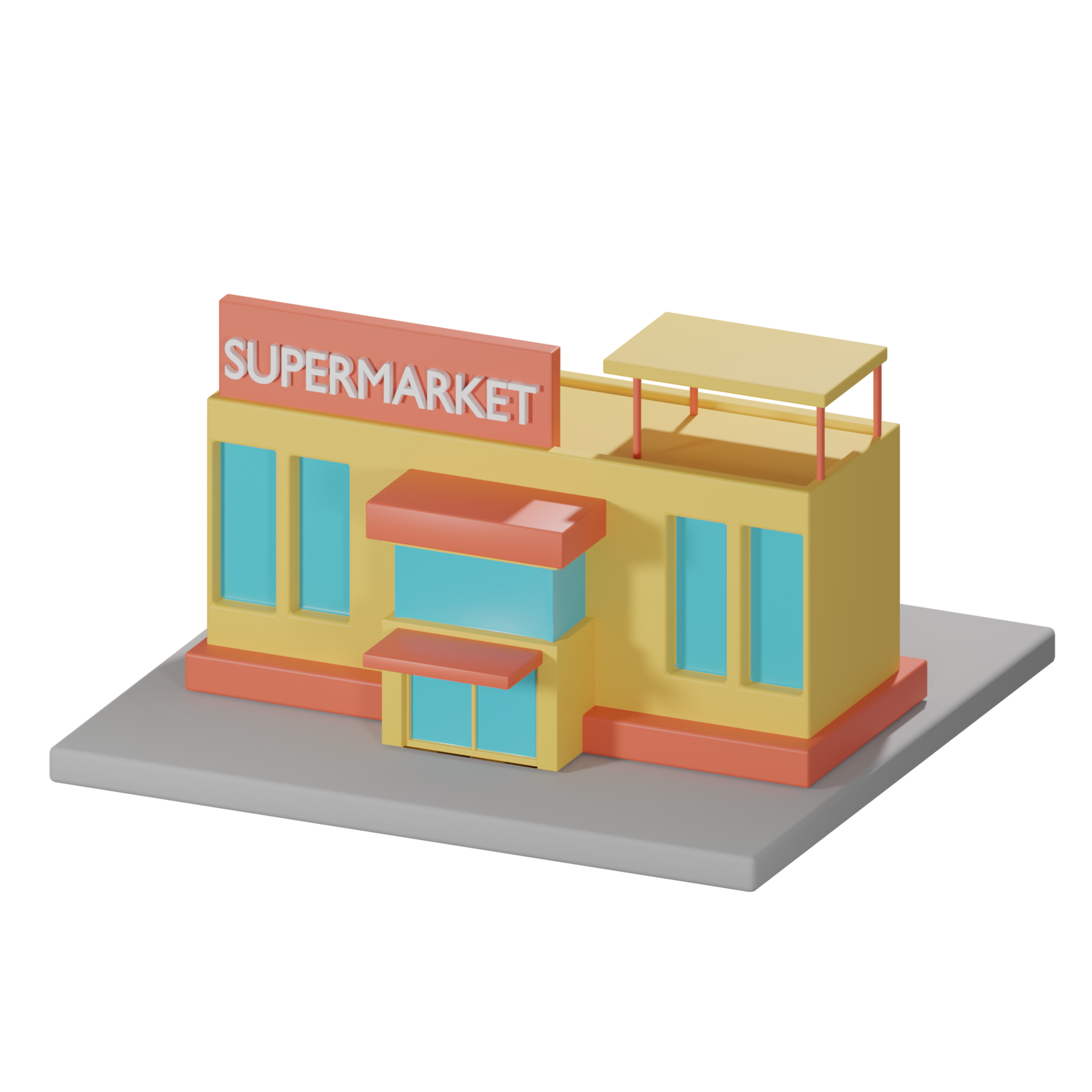 3D Isometric Supermarket 10871120 PNG 3d-isometric-supermarket-10871120-png