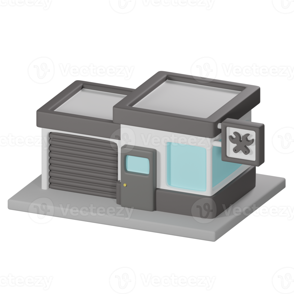 3d isometrisk garage png