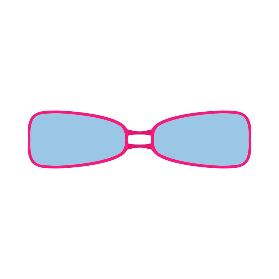 objeto de símbolo de diseño de estilo femenino de gafas de lectura rosa. persona plástico vector icono aislado ilustración