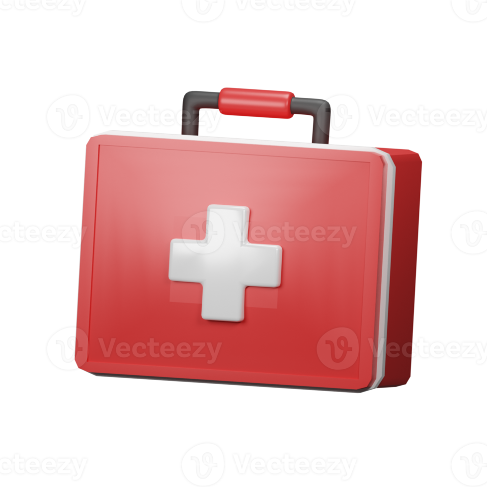 caja médica icono 3d png