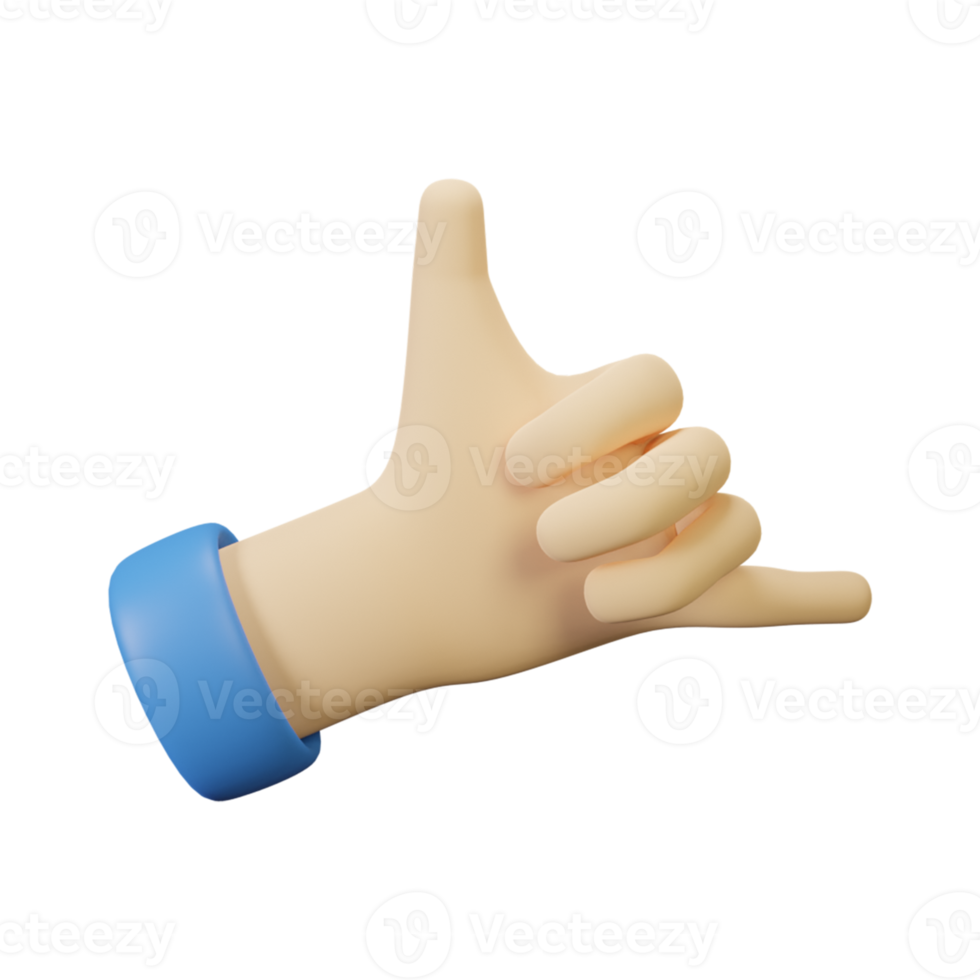 3D Hand gesture enjoy png