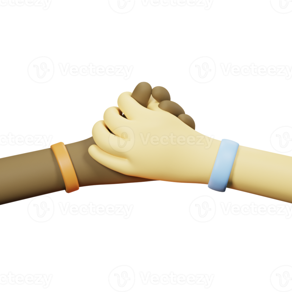 3D Hand Gesture Diversity Holding Each Other png