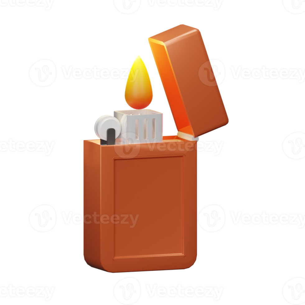 briquet icône 3d png