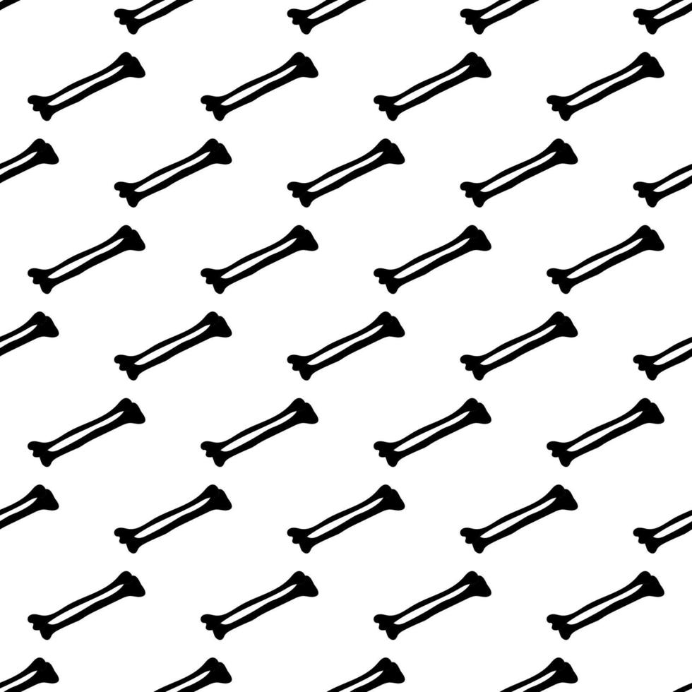 Black skeletons in various poses pattern. Halloween design. Perfect for fall, holidays, fabric, textile. Seamless repeat swatch. vector
