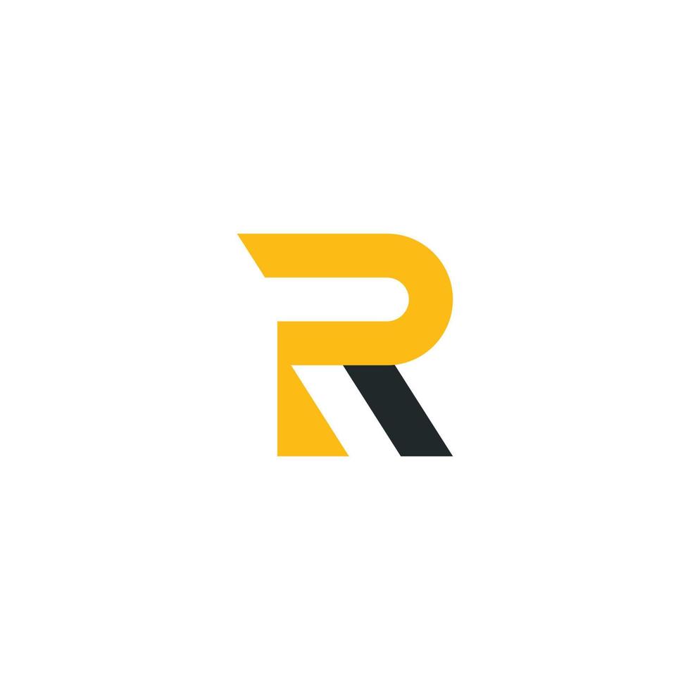 plantilla de vector de logotipo de iniciales de letra r