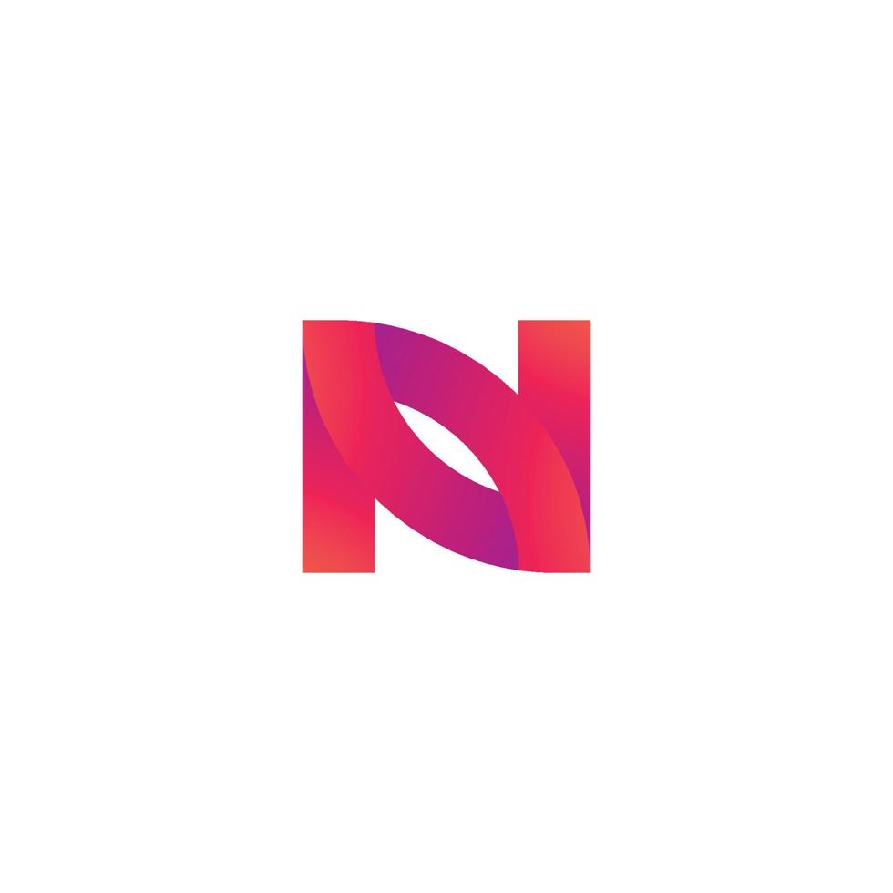 Abstract letter N logo design template vector