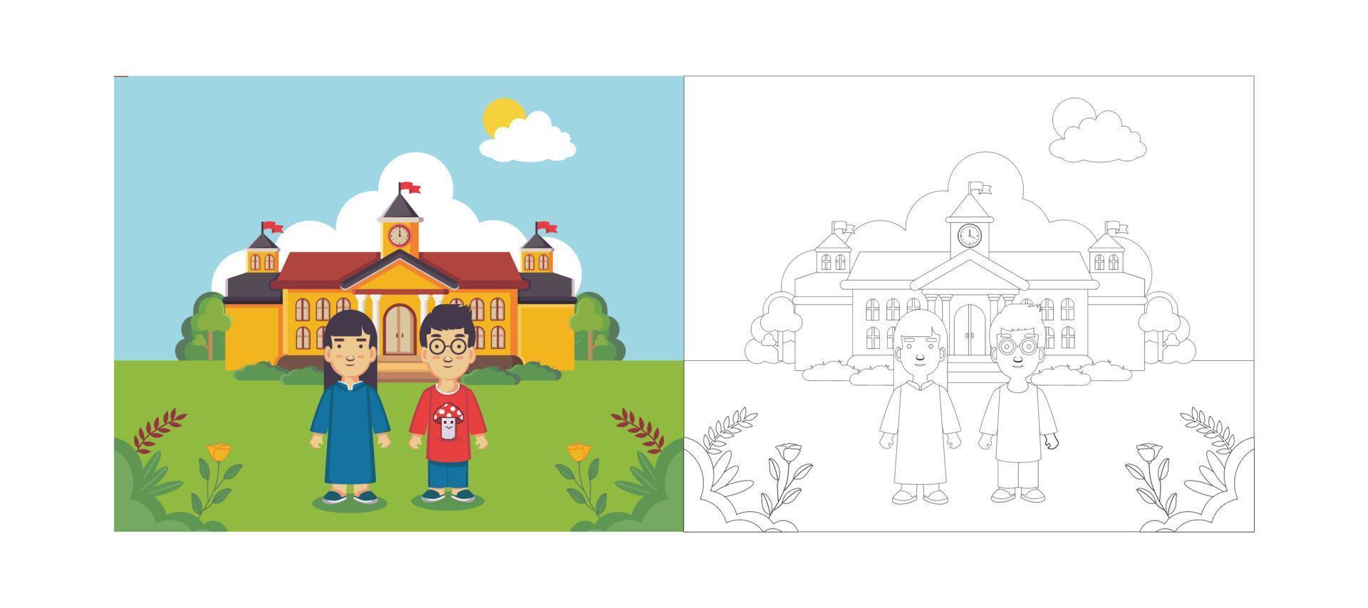 vector illustration back to school