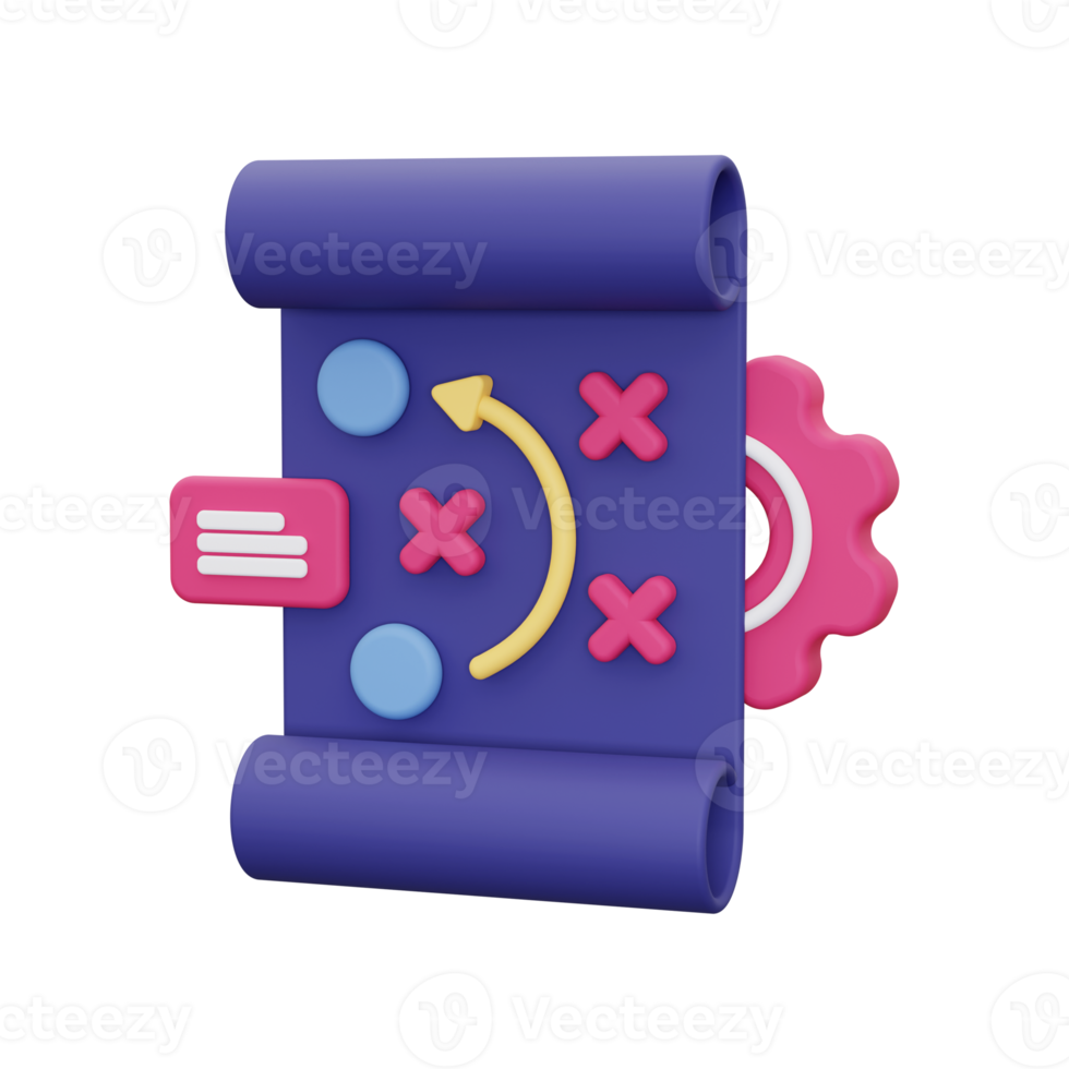 3d Business Strategy icon png