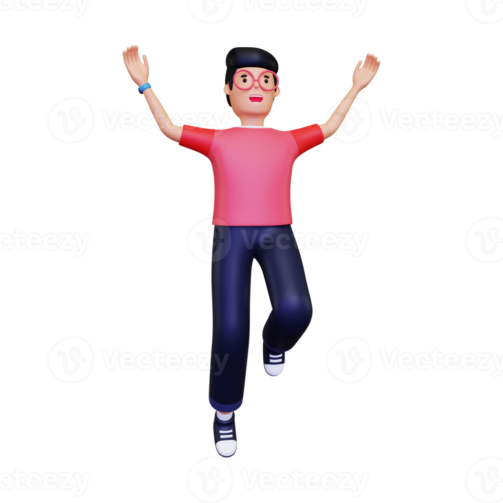 3d Jumping man png