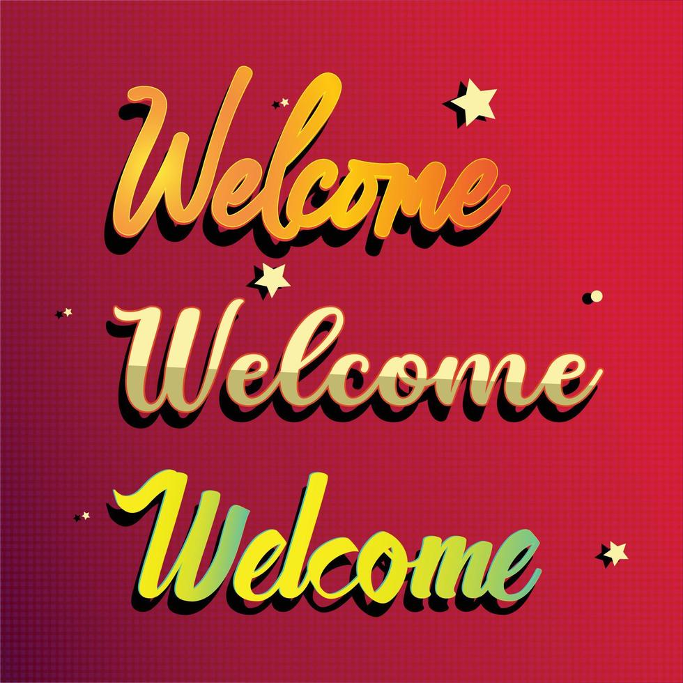 welcome banner vector sets.gradient Stock vector banner