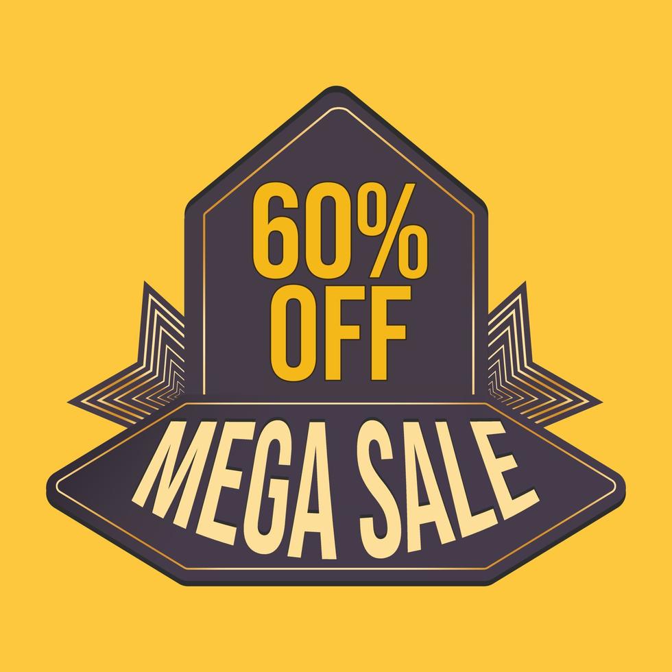 Mega sale concept vector illustration. Discount abstract promotional vector design. Mega sale vector illustration