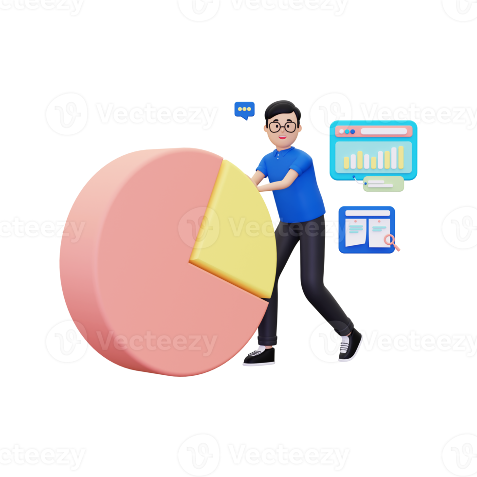 3d Business Analytics Presentation png