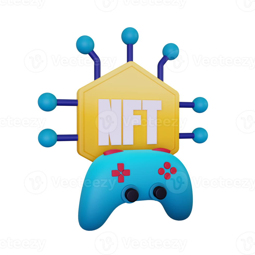 illustration de concept de jeu 3d nft png