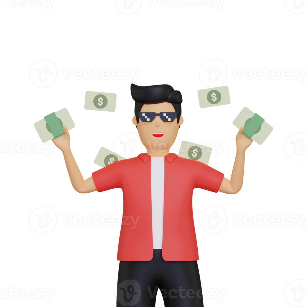 3d Wealthy man png