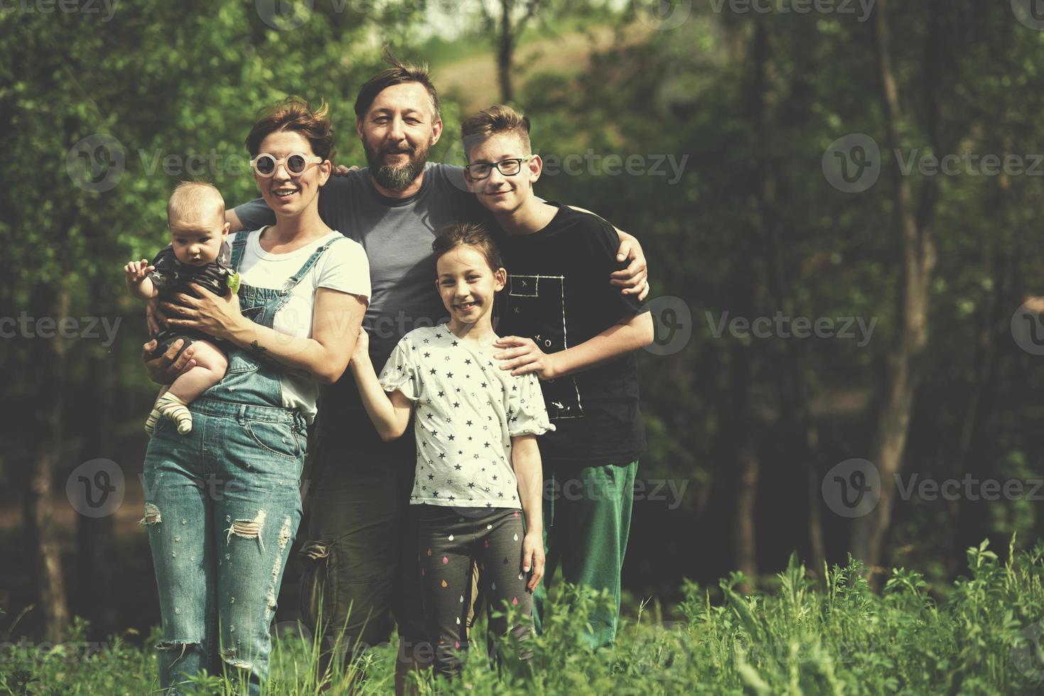 retrato de familia hipster foto