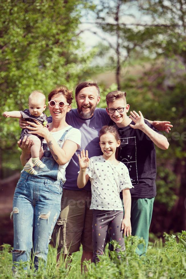 hipster family portrait photo