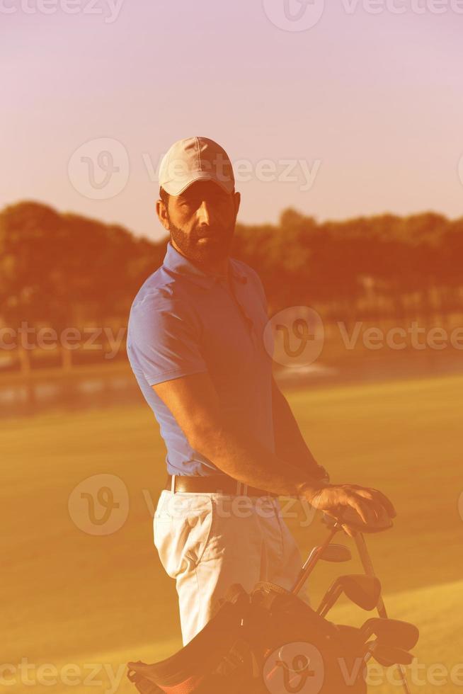 golfer  portrait at golf course photo