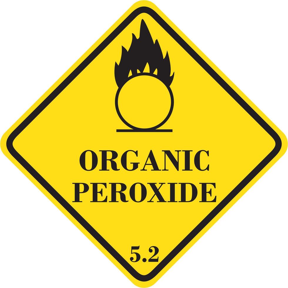 Organic Peroxide Symbol Sign vector