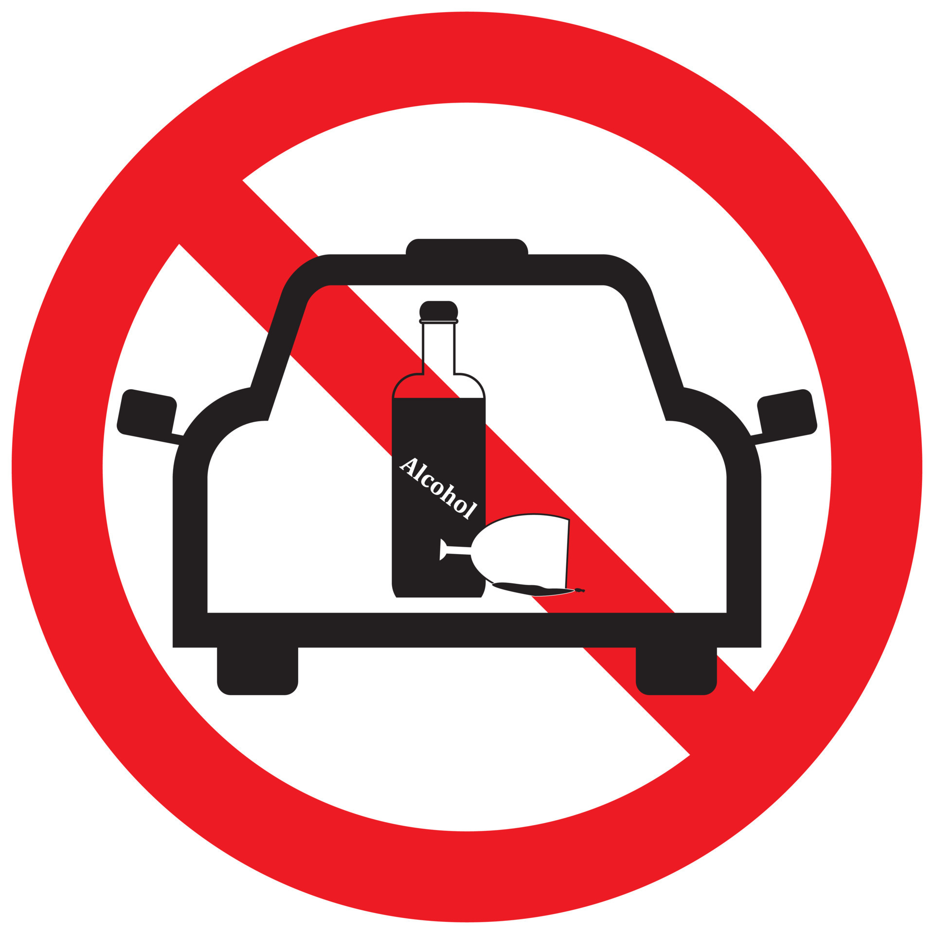 Signs prohibiting drinking alcohol in cars 10871989 Vector Art at Vecteezy