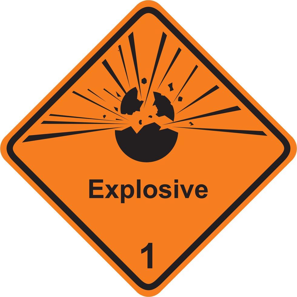 Sign Danger of the explosive vector