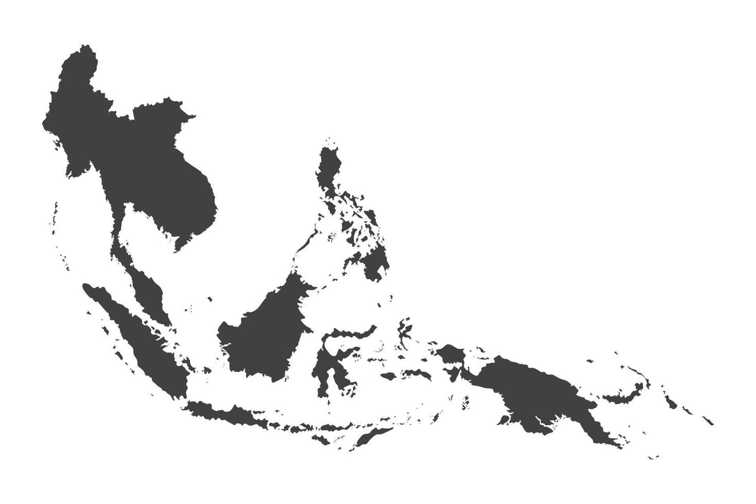 mapa del sudeste asiático.planes del sudeste asiático vector