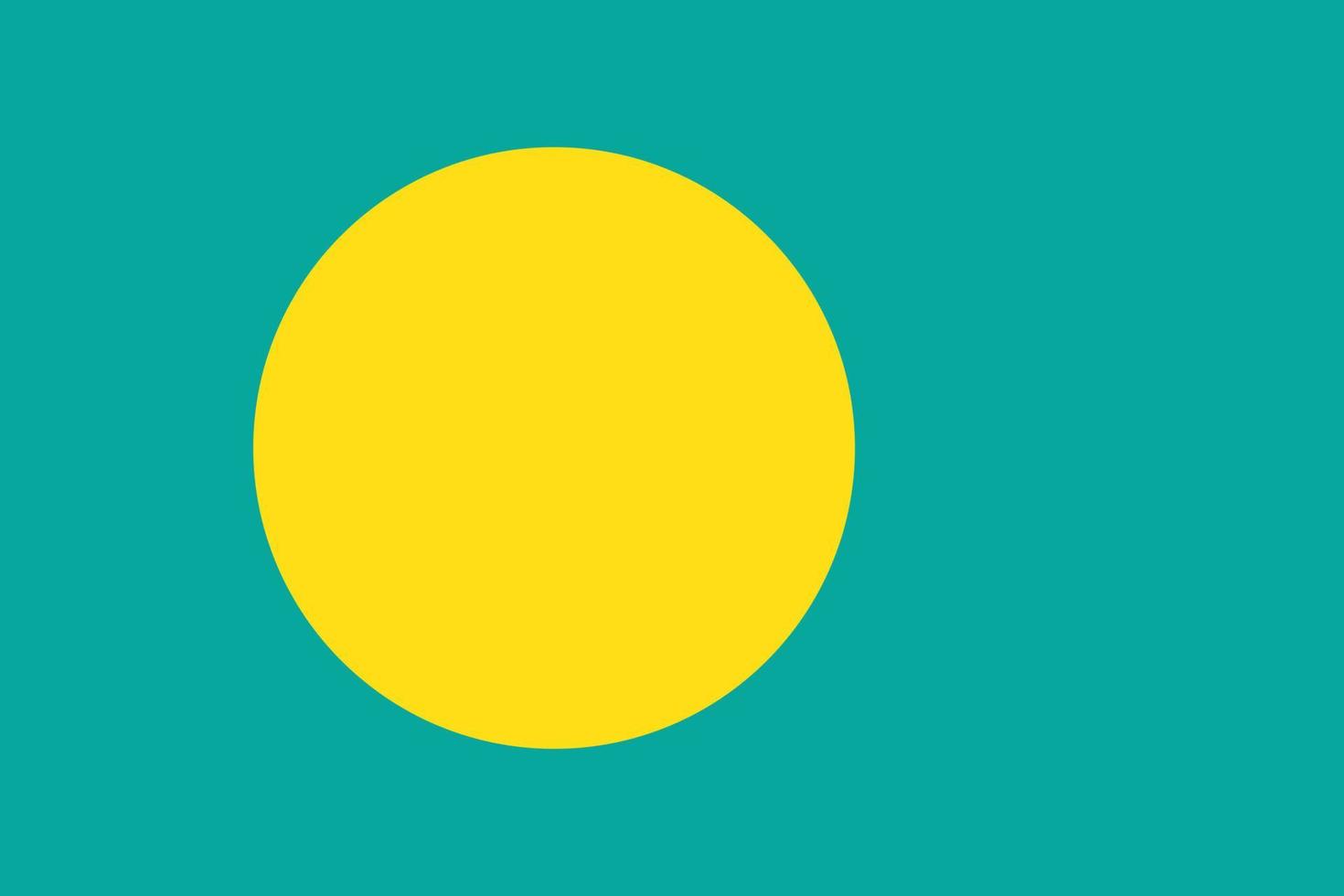 The Palau flag is proportionate and elegant. vector