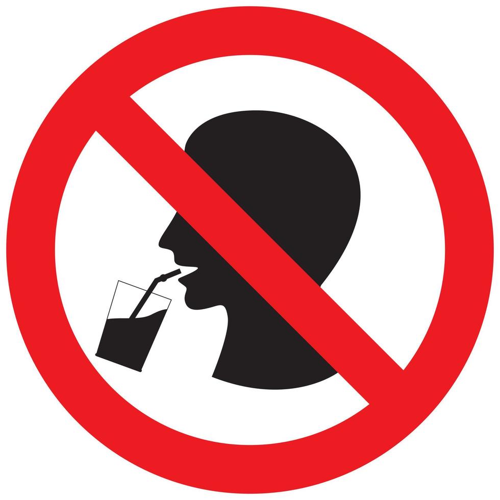 Signs prohibiting drinking water vector