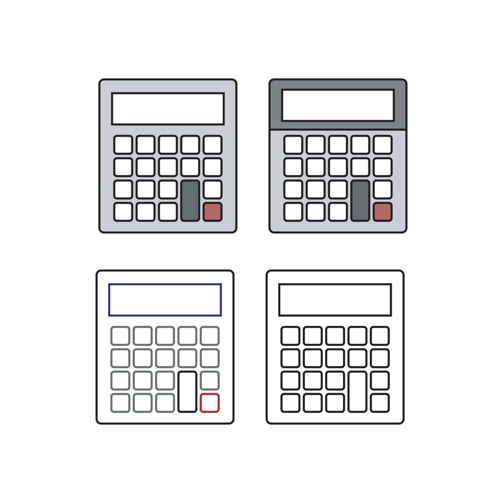 CALCULATOR ICONS SET vector