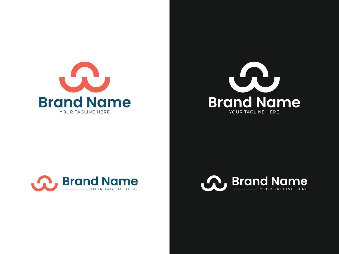 Letter WC Connect Logo Design vector