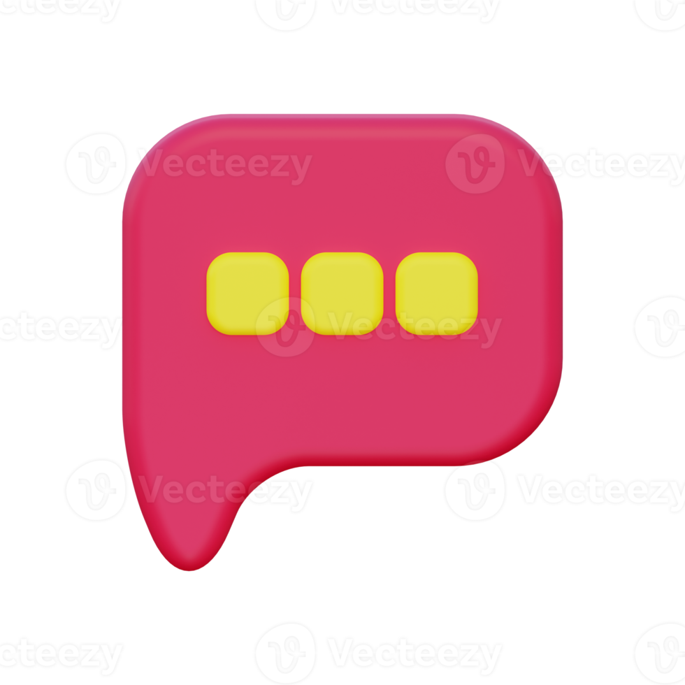 3d Chat Bubble icon png