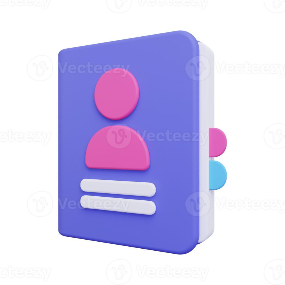 3d Contact Book icon png