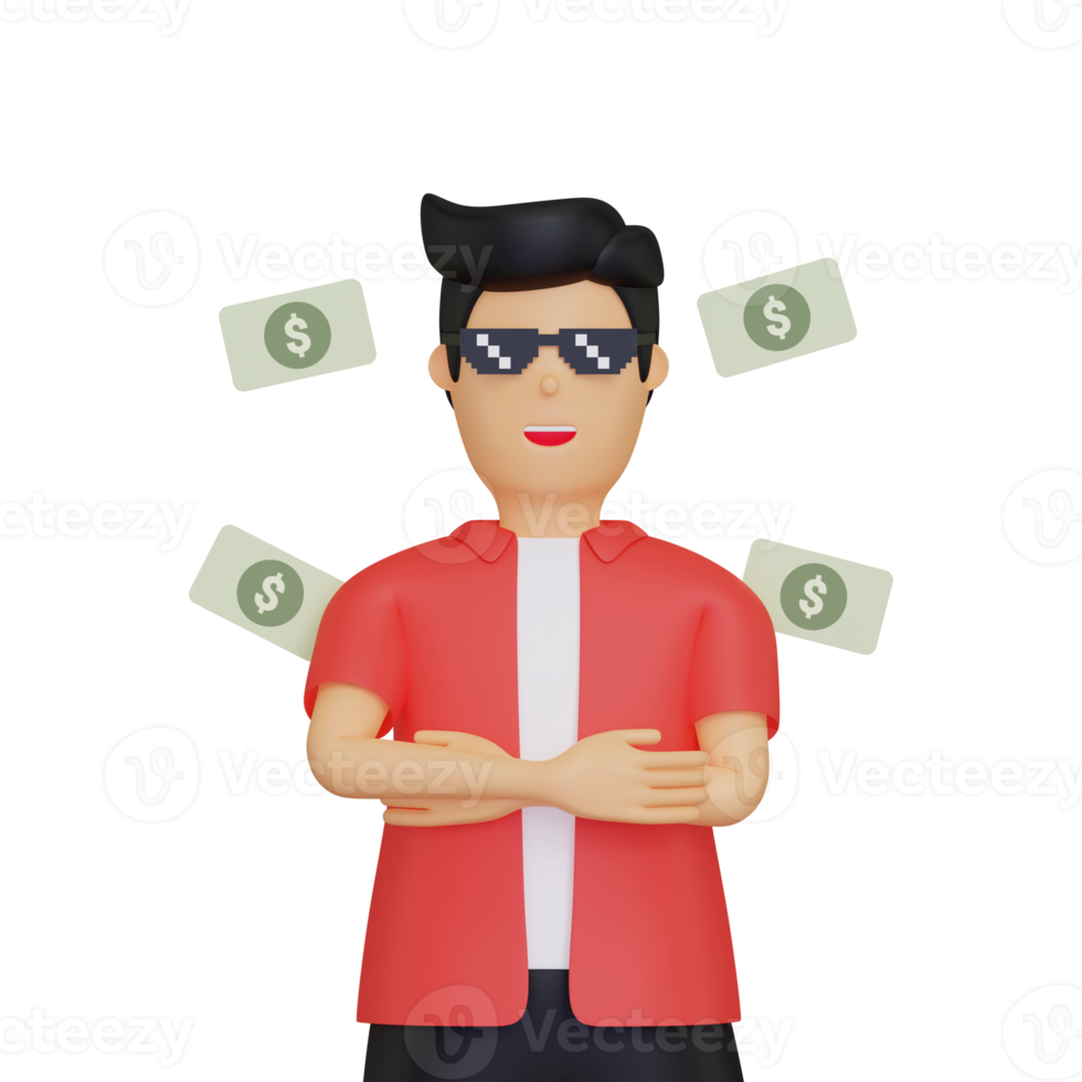 3d Rich investor png
