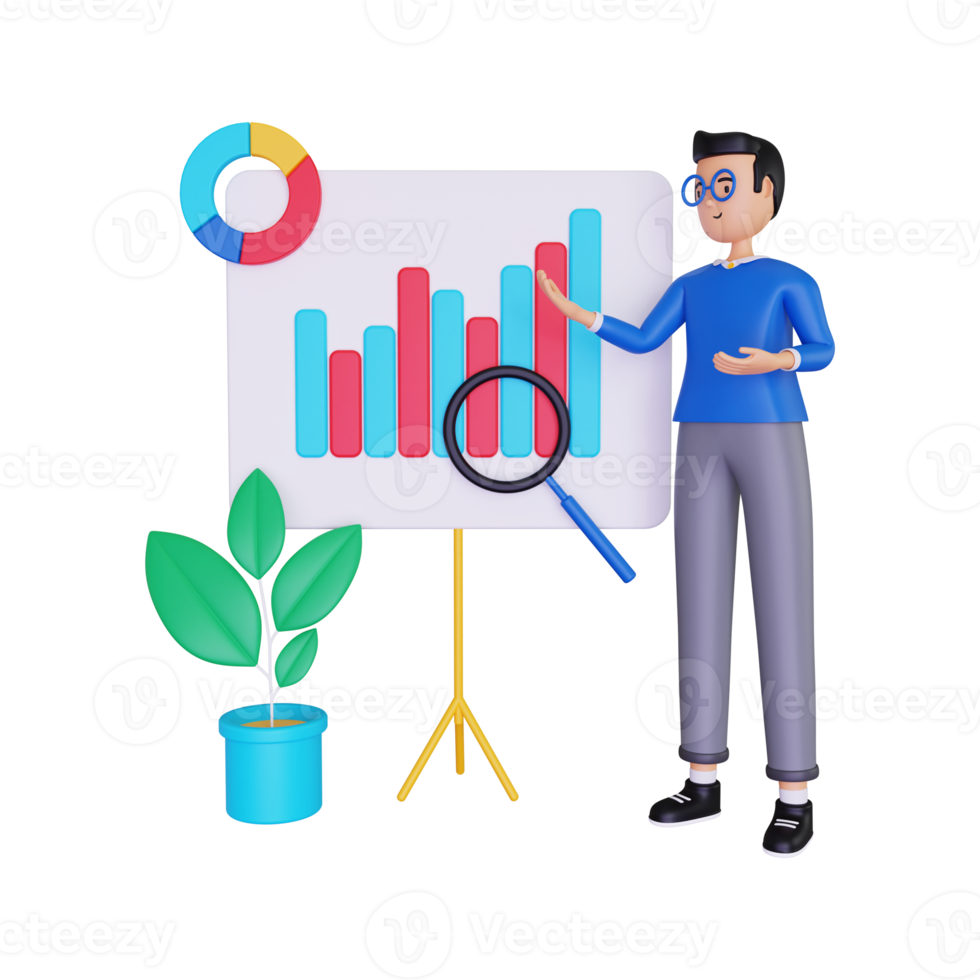 3d Data Analysis Presentation illustration png