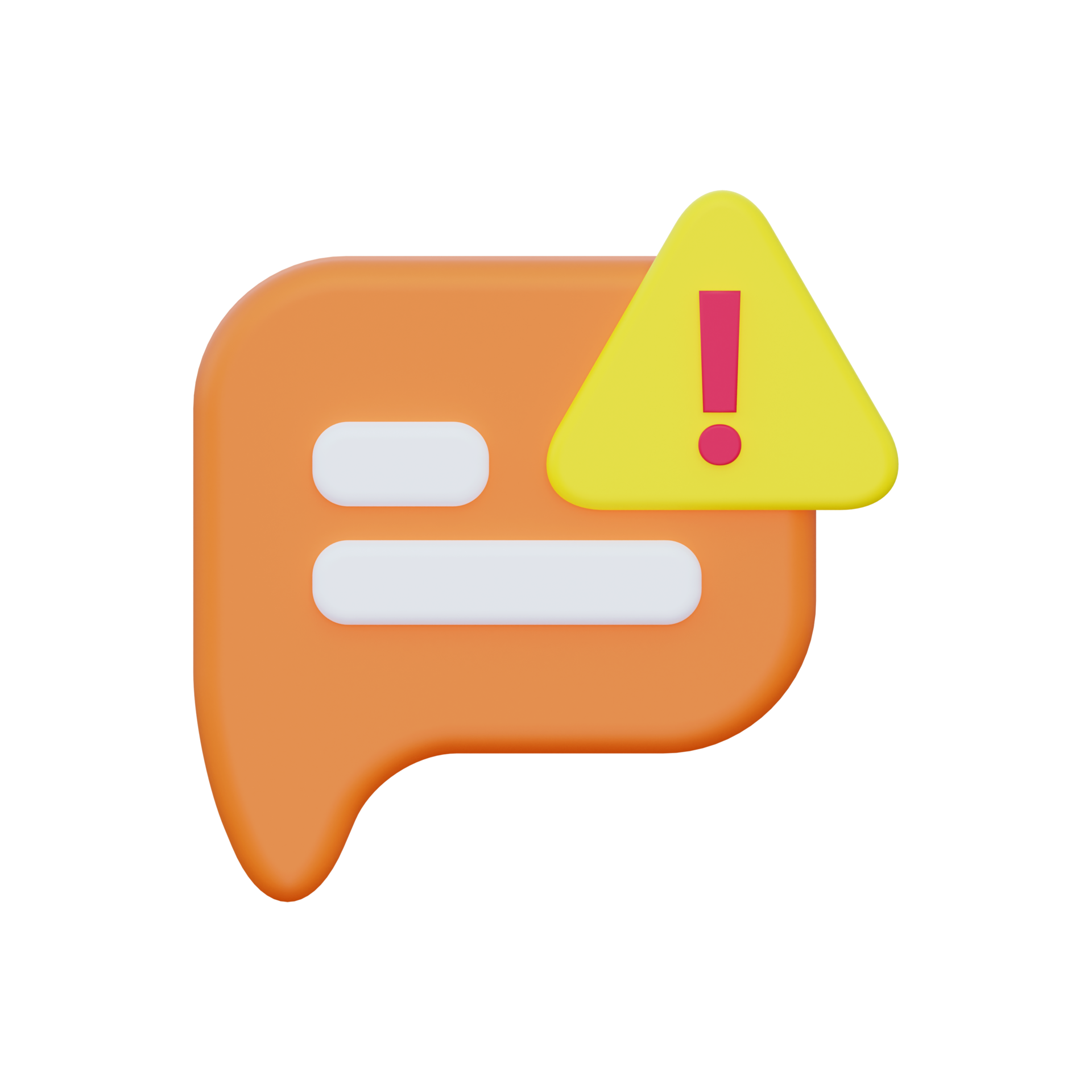 3d Message Alert icon 10872268 PNG
