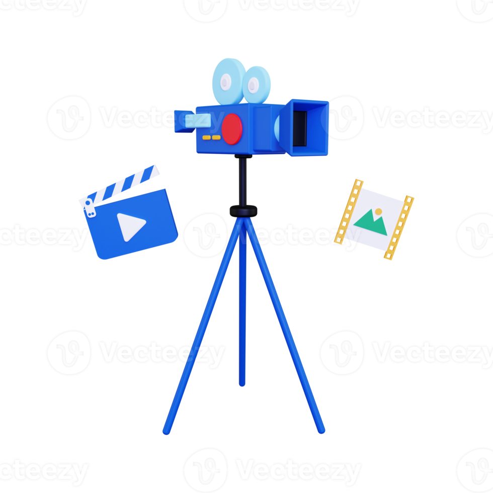 3d video production illustration png