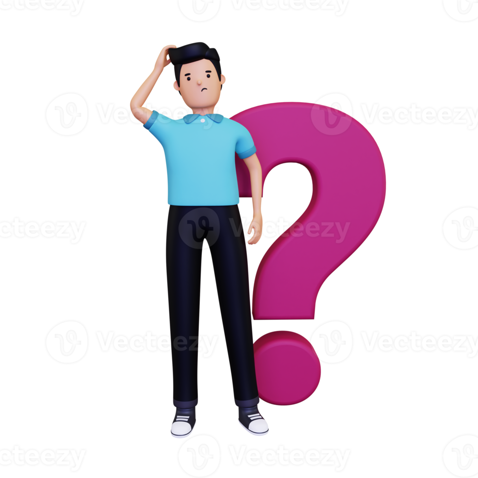 3D verwirrte Person png