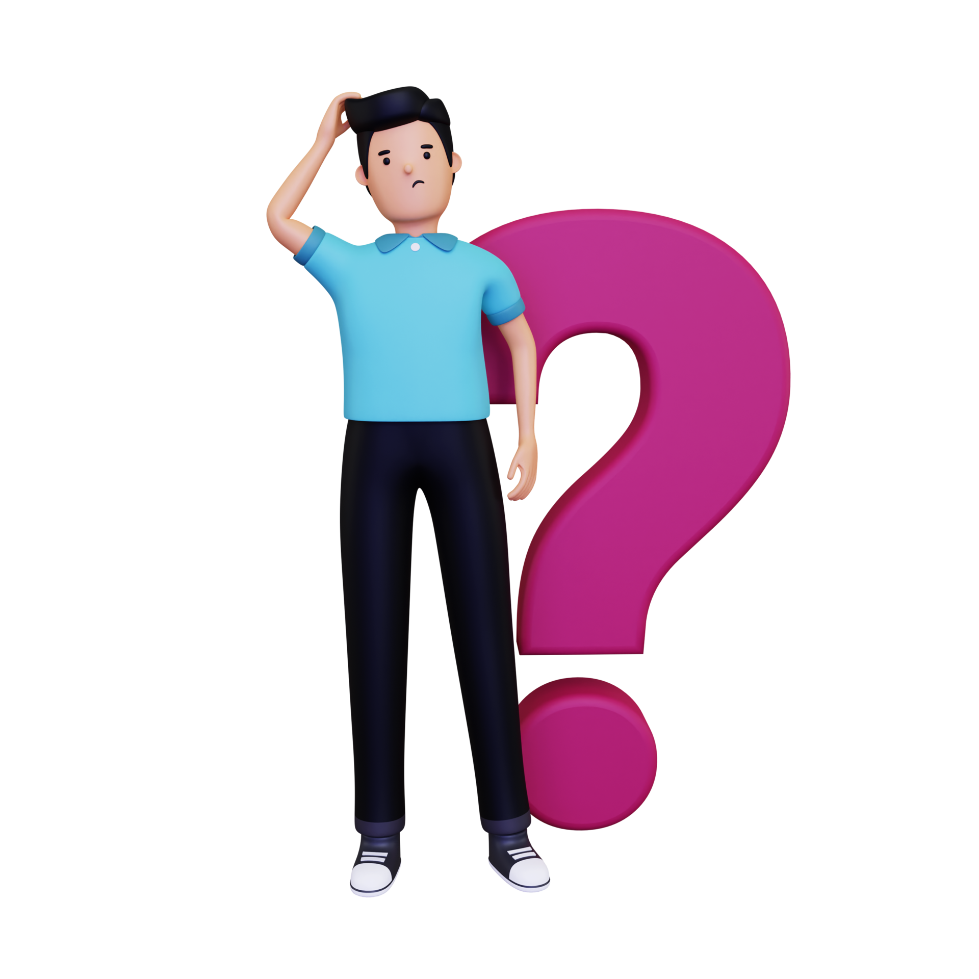 3d Confused person 10872319 PNG