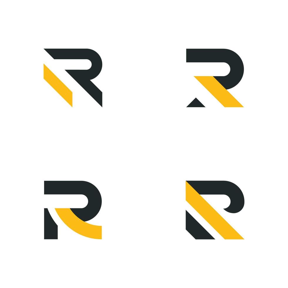 plantilla de vector de logotipo de iniciales de letra r