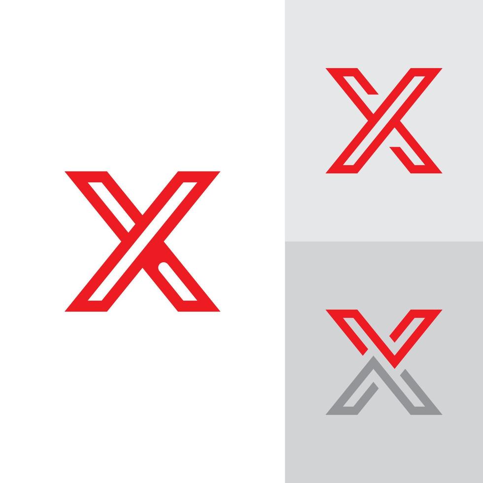 diseño y plantilla del logotipo x. letras creativas basadas en las iniciales del icono x en el vector. vector