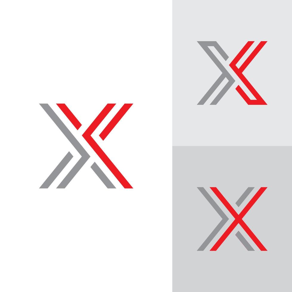 diseño y plantilla del logotipo x. letras creativas basadas en las iniciales del icono x en el vector. vector