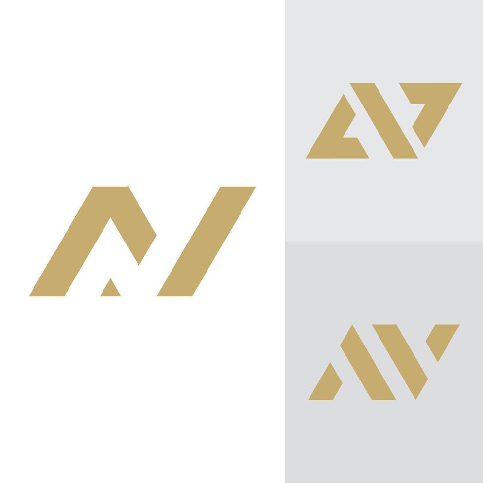 plantilla de diseño de logotipo de letra n abstracta vector